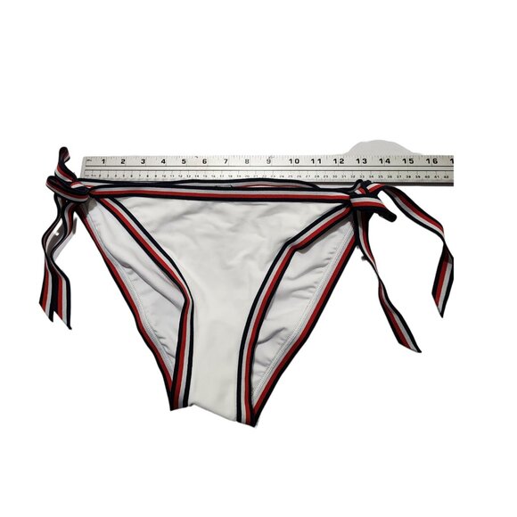 Tommy Hilfiger Women's Triangle Padded Bikini‎ Swimsuit White Size L - Picture 3 of 9